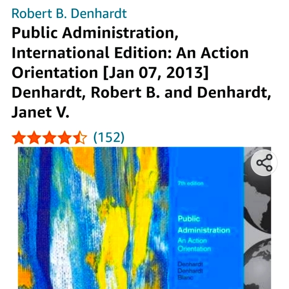 Public Administration, International Edition: An Action Orientation - Picture 1 of 1